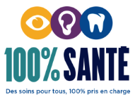 Logo 100% Santé — Des soins pour tous, 100% pris en charge